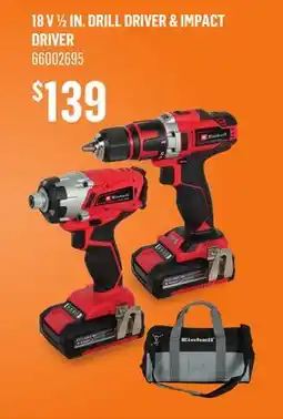 Canac 18 V 1/2 in. Drill Driver & Impact Driver offer