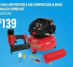 Canac 3-Gallon Portable Air Compressor & Brad Nailer Combo Kit offer