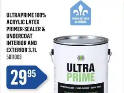 Canac UltraPrime 100% Acrylic Latex Primer-Sealer & Undercoat Interior and Exterior 3.7L offer