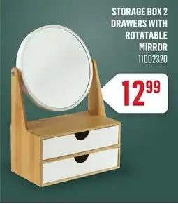 Canac Storage Box 2 Drawers with Rotatable Mirror offer
