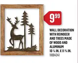 Canac Wall decoration with reindeer and trees made of wood and aluminum 10 1/4 in. x 11 3/4 in offer