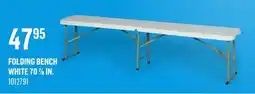 Canac Folding Bench White 707/8in offer
