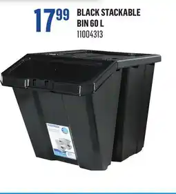 Canac Black Stackable Bin 60 L offer