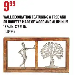 Canac Wall decoration featuring a tree and silhouette made of wood and aluminum 13 3/4 in. x 7 1/2 in offer