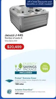 Club Piscine Spa J-445 offer