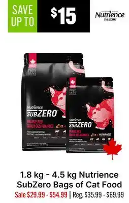 Ren’s Pets Depot Nutrience SubZero Bags of Cat Food offer