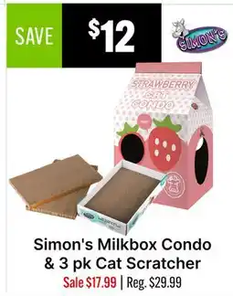 Ren’s Pets Depot Simon's Milkbox Condo & 3 pk Cat Scratcher offer