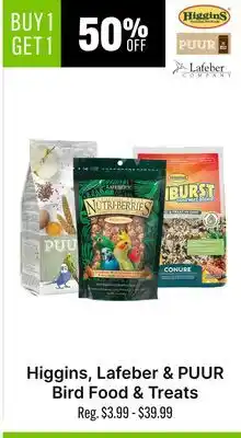 Ren’s Pets Depot Higgins, Lafeber & PUUR Bird Food & Treats offer