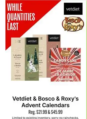 Ren’s Pets Depot Vetdiet & Bosco & Roxy's Advent Calendars offer