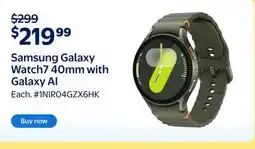 Walmart Samsung Galaxy Watch7 40mm with Galaxy AI offer