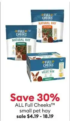 Petsmart ALL Full Cheeks small pet hay offer