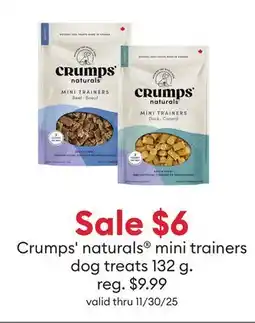Petsmart Crumps' naturals mini trainers dog treats offer