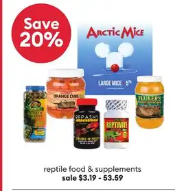 Petsmart reptile food & supplements offer