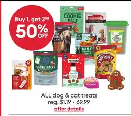 Petsmart ALL dog & cat treats offer