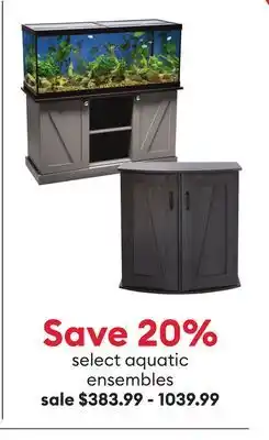 Petsmart Select aquatic ensembles offer