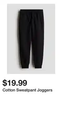 H&M Cotton Sweatpant Joggers offer