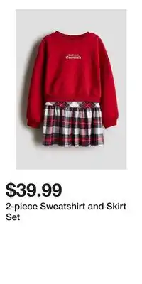 H&M 2-piece Sweatshirt and Skirt Set offer