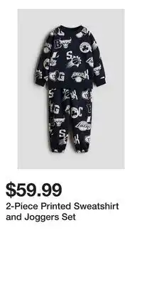 H&M 2-Piece Printed Sweatshirt and Joggers Set offer