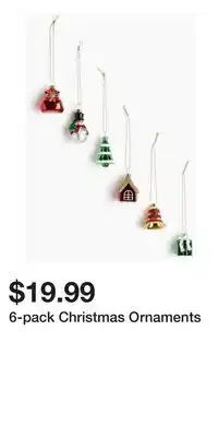 H&M 6-pack Christmas Ornaments offer