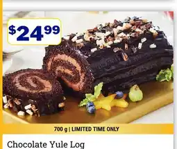 M & M Food Market Chocolate Yule Log offer