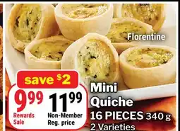 M & M Food Market Mini Quiche - Florentine offer