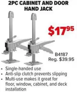 Busy Bee Tools Cabinet and door hand jack offer