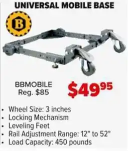 Busy Bee Tools Universal mobile base offer