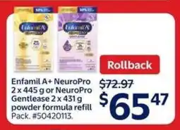 Walmart Enfamil A+ NeuroPro or NeuroPro Gentlease offer