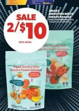 Real Canadian Superstore Amara Smoothie Melts Infant Snacks offer