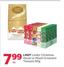 Rexall LINDT Lindor Christmas House or Mixed Ornament Treasure offer