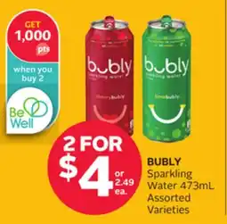 Rexall BUBLY Sparkling Water offer