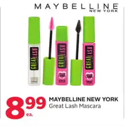 Rexall MAYBELLINE NEW YORK Great Lash Mascara offer