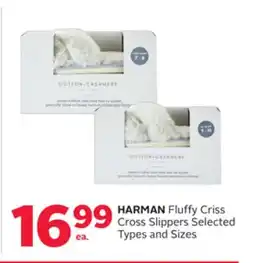 Rexall HARMAN Fluffy Criss Cross Slippers offer