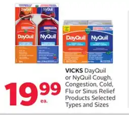 Rexall VICKS DayQuil or NyQuil Cough, Congestion, Cold, Flu or Sinus Relief Products offer