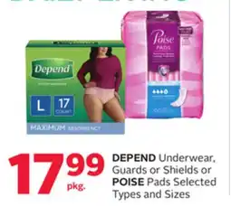 Rexall DEPEND Underwear, Guards or Shields or POISE Pads offer