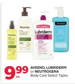 Rexall AVEENO, LUBRIDERM or NEUTROGENA Body Care offer