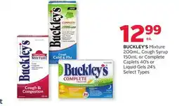 Rexall BUCKLEY'S Mixture 200mL, Cough Syrup 150mL or Complete Caplets 40' s or Liquid Gels 24' s offer