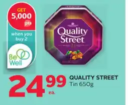 Rexall QUALITY STREET Tin offer