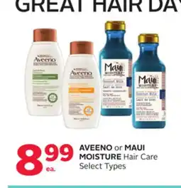 Rexall AVEENO or MAUI MOISTURE Hair Care offer