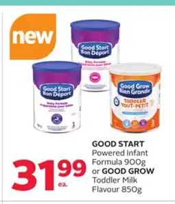 Rexall GOOD START Powered Infant Formula 900g or GOOD GROW Toddler Milk Flavour 850g offer