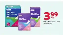 Rexall OPTION+ Pads or Liners offer