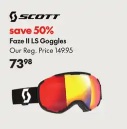Sport Chek SCOTT FAZE II LS GOGGLES offer