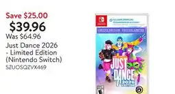 Walmart Just Dance 2026 - Limited Edition (Nintendo Switch) offer