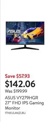 Walmart ASUS VY279HGR 27 FHD IPS Gaming Monitor offer