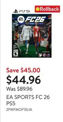 Walmart EA SPORTS FC 26 PS5 offer