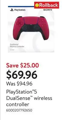 Walmart PlayStation 5 DualSense wireless controller offer