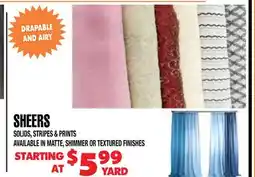 Len's Mill Stores SHEERS offer