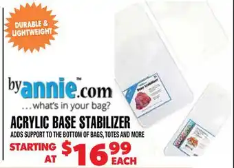 Len's Mill Stores ACRYLIC BASE STABILIZER offer