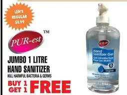 Len's Mill Stores JUMBO 1 LITRE HAND SANITIZER offer
