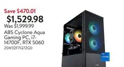 Walmart ABS Cyclone Aqua Gaming PC, i7-14700F, RTX 5060 offer